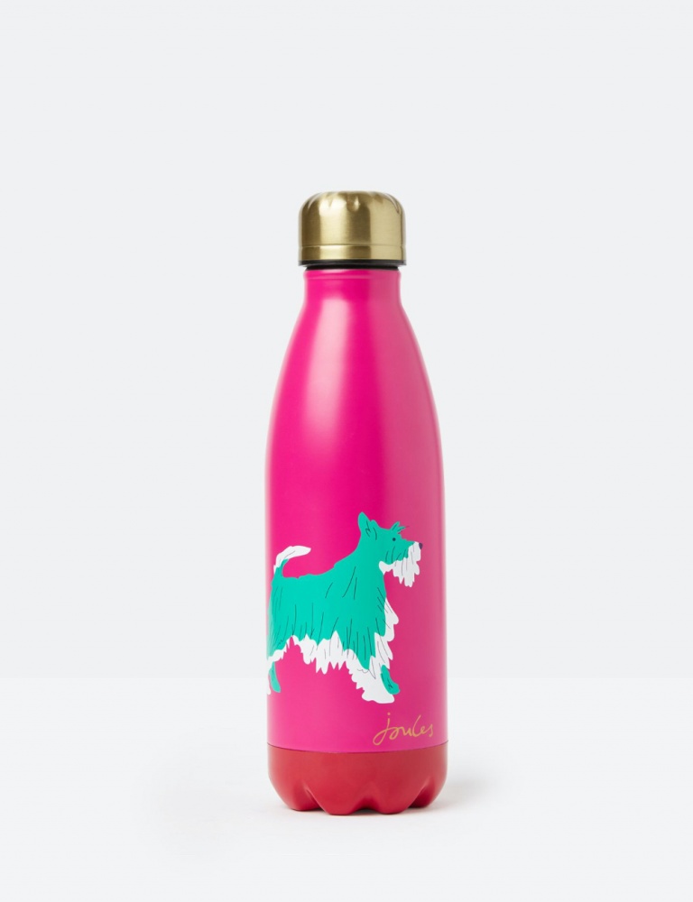 Pink Joules Water Bottle Dog Print